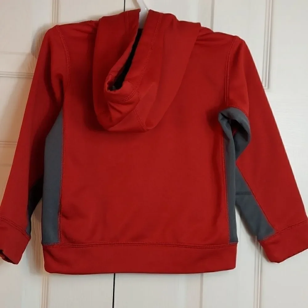 Nike Therma-Fit Red Gray Hoodie Sweatshirt Sz 4T